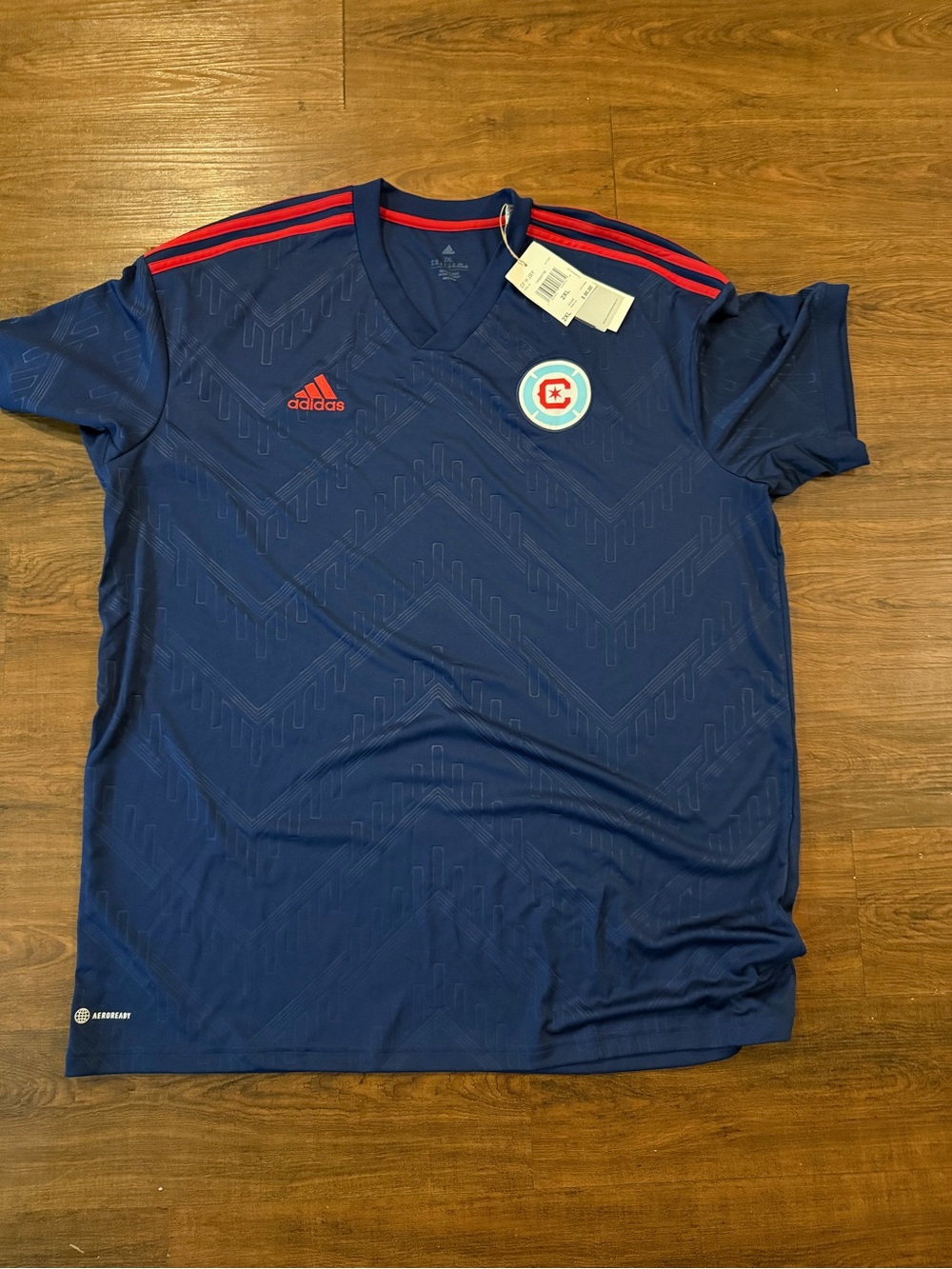 Adidas Men’s Navy Performance Jersey with Chicago fire logo